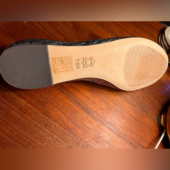 Tory Burch Bonneville Ballet-Vulcano/Grosgrain Ribbon - 7.5 - color Pewter - Picture 4 of 16